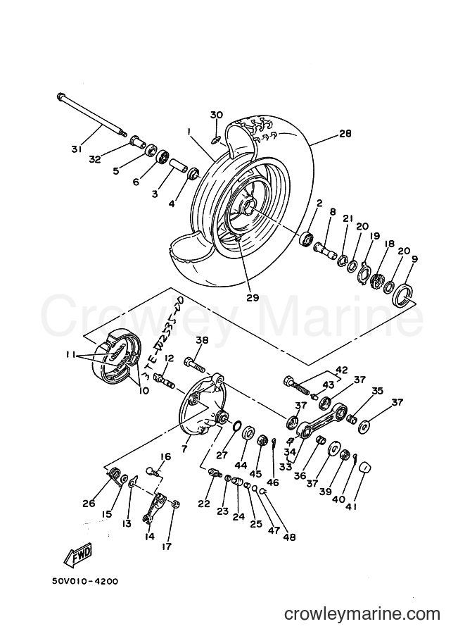 1993 Scooter XC125 - XC125 (3TE4) [999] - FRONT WHEEL