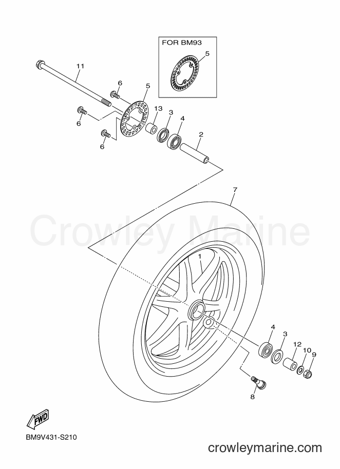 2017 Street Bike LTV125-A - LTV125-A (BM93) [010] - FRONT WHEEL