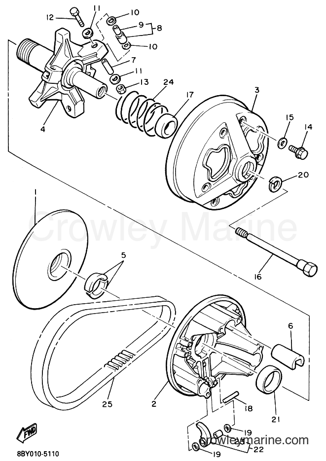 Yamaha Motors ET410TR (8BY7) [030] - PRIMARY SHEAVE