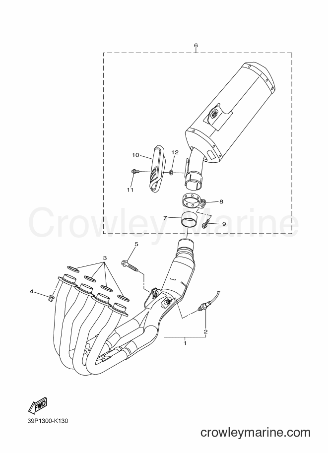 2012 Street Bike FZ8-SA - FZ8-SA (1BD2) [010] - EXHAUST