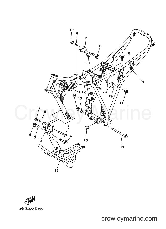 2005 Street Bike AG200F - AG200F (3GXM) [010] - FRAME