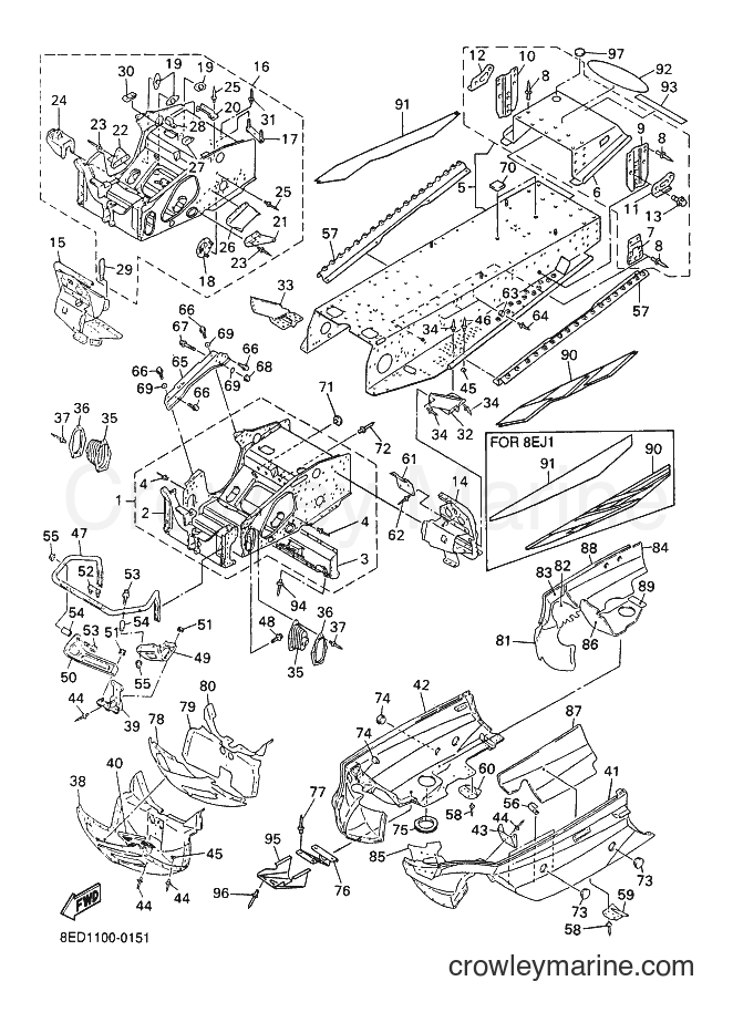 Yamaha Motors VX600LT (8EJ1) [020] - FRAME