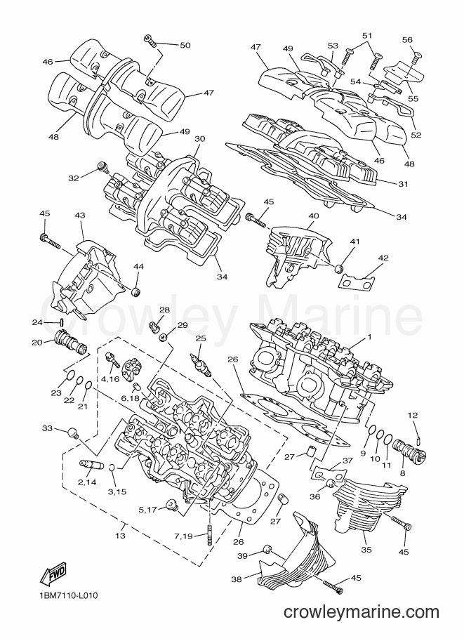 2013 Cruiser XVZ13TFS - XVZ13TFS (1BMC) [010] - CYLINDER HEAD