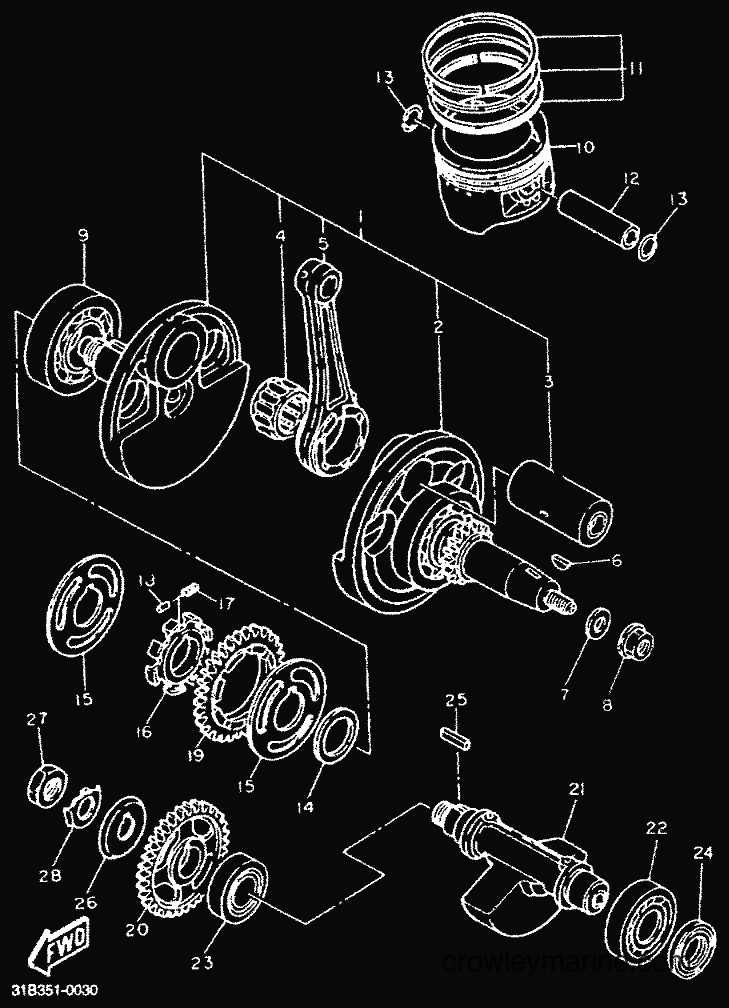 2000 Dirt Bike TT600R - TT600R (5CH3) [010] - CRANKSHAFT & PISTON