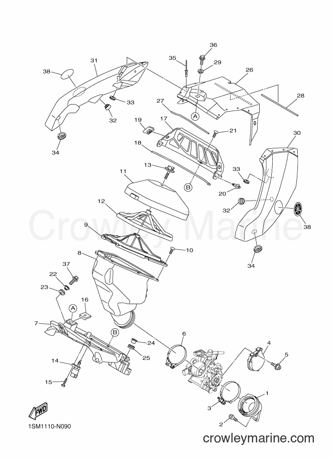 2014 Dirt Bike YZ250F - YZ250F (1SM2) [010] - INTAKE