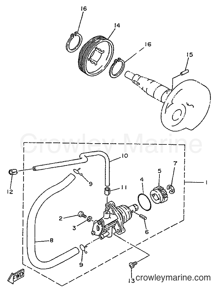 1996 Scooter YA50R - YA50R (4SJ3) [99A] - OIL PUMP