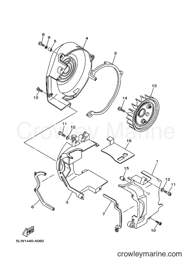 2007 Scooter AT115C - AT115C (2B57) [010] - AIR SHROUD & FAN