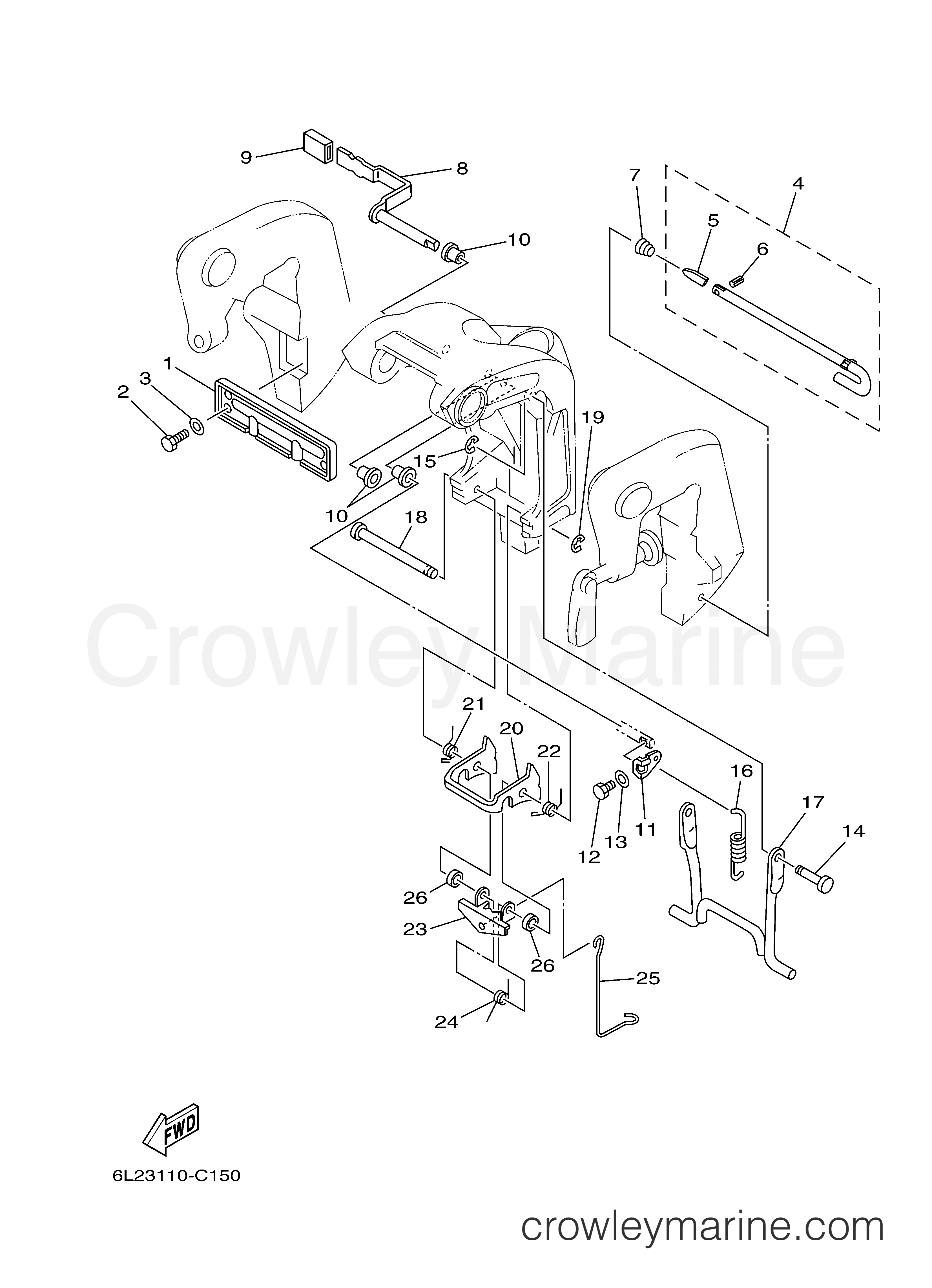 Yamaha Motors 25ELH - BRACKET 2