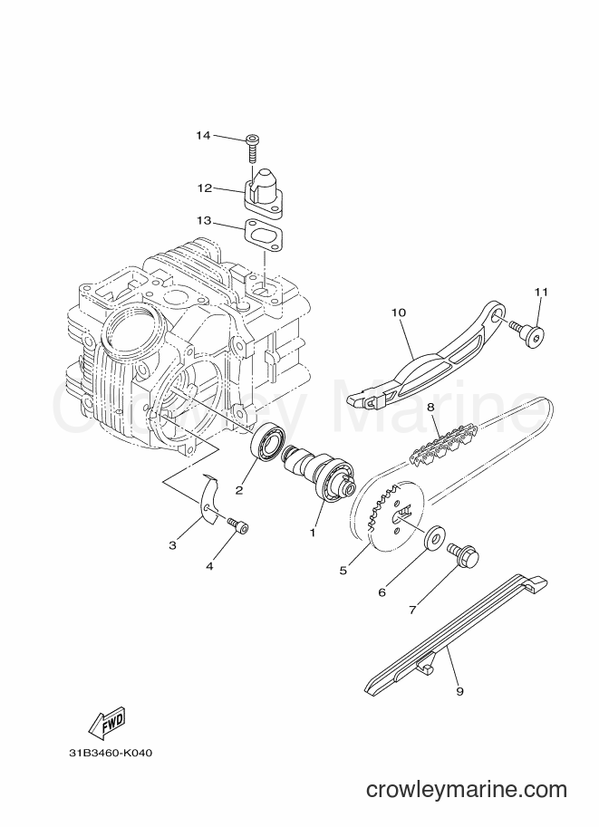 2012 Scooter T115SEC - T115SEC (31B6) [010] - CAMSHAFT & CHAIN