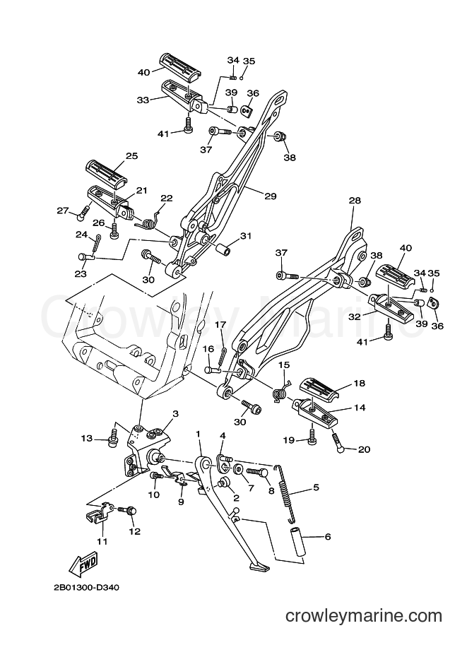 Yamaha Motors TDM900A (2B03) [030] - STAND & FOOTREST