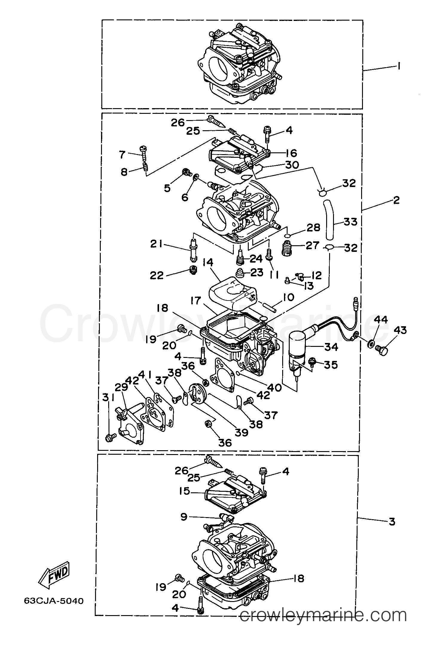Yamaha Motors C40TLRX - CARBURETOR