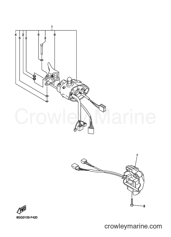 Yamaha Motors VK10D (8GS2) [030] - HANDLE SWITCH & LEVER