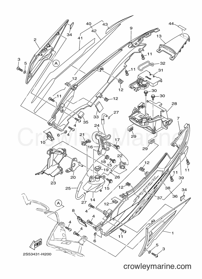 2010 Scooter T135FI - T135FI (2S54) [010] - SIDE COVER