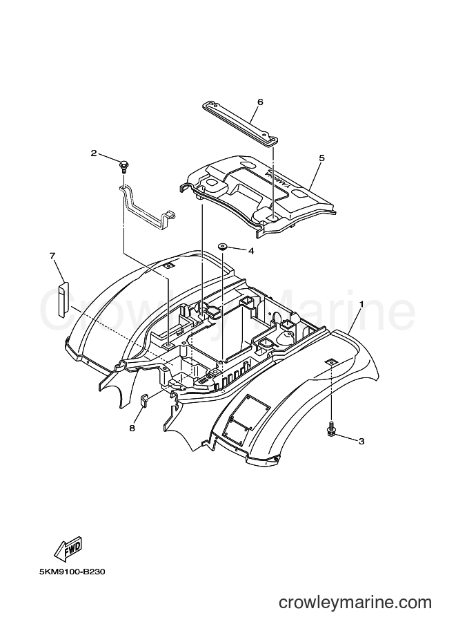 2007 ATV YFM660FWA - YFM660FWA (2C6P) [010] - REAR FENDER