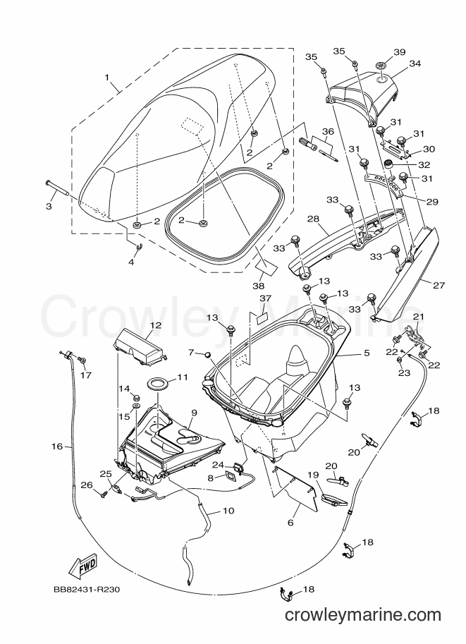 2016 Maxi-Scooter MWS150-A - MWS150-A (BB82) [010] - SEAT