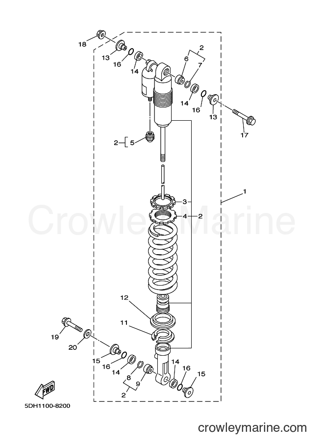 Yamaha Motors YZ125 (5DH1) [020] - REAR SUSPENSION