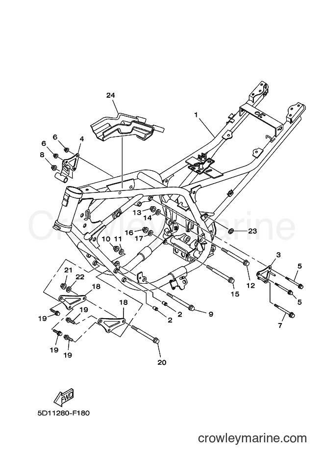 2007 Street Bike YBR250 - YBR250 (5D11) [010] - FRAME