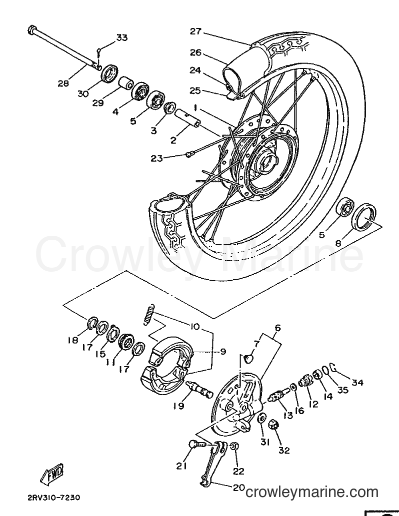 Yamaha Motors FS1 (2RV) [999] - FRONT WHEEL
