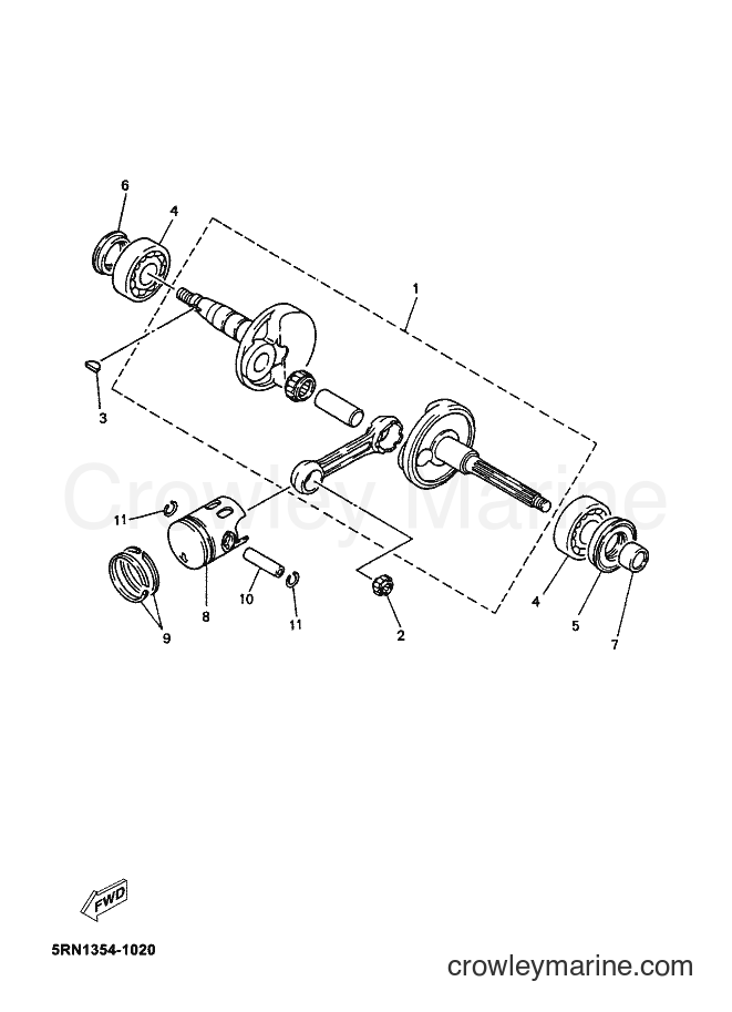 Yamaha Motors CS50M (49DE) [010] - CRANKSHAFT & PISTON