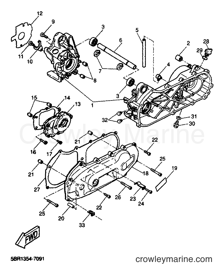 2001 Scooter YQ50 - YQ50 (5PU1) [020] - CRANKCASE