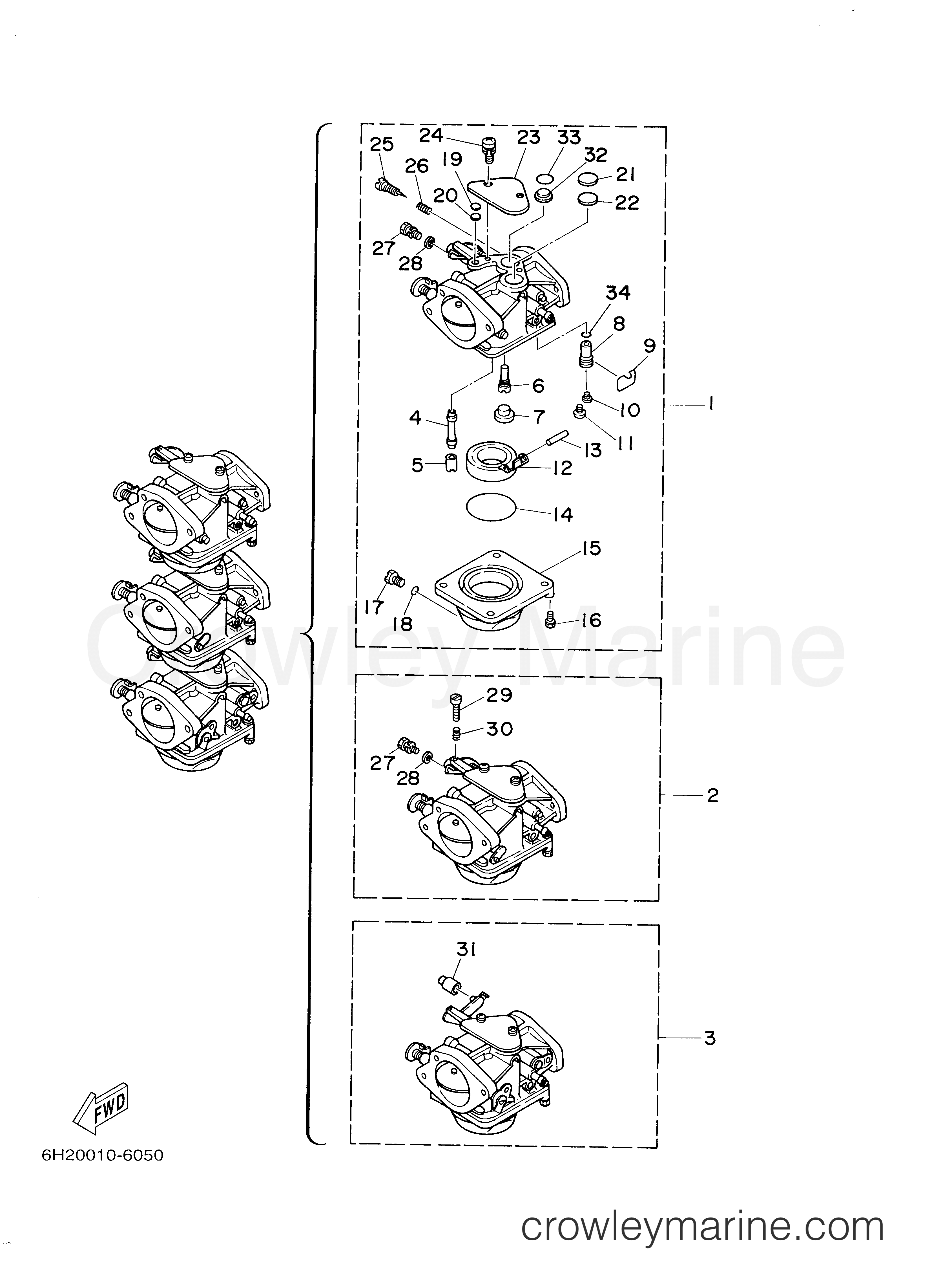 Yamaha Motors C60TLRY - CARBURETOR  C60TRY