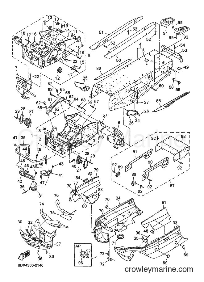2003 Snowmobile VT500XL - VT500XL (8DX5) [010] - FRAME
