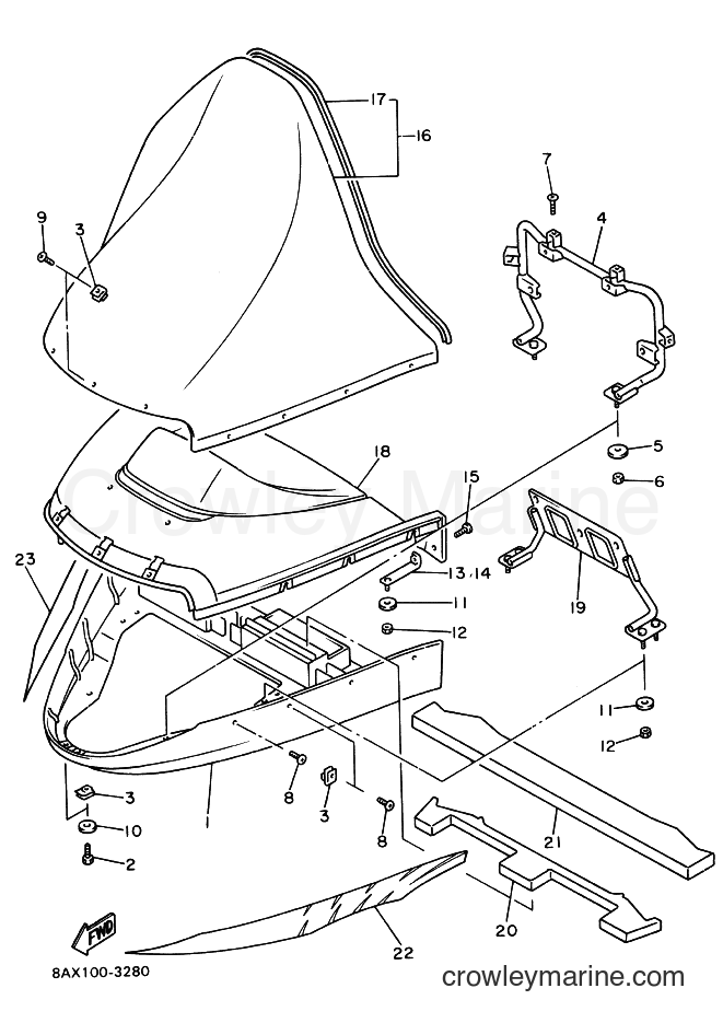 Yamaha Motors VX750 (8AX1) [040] - WINDSHIELD