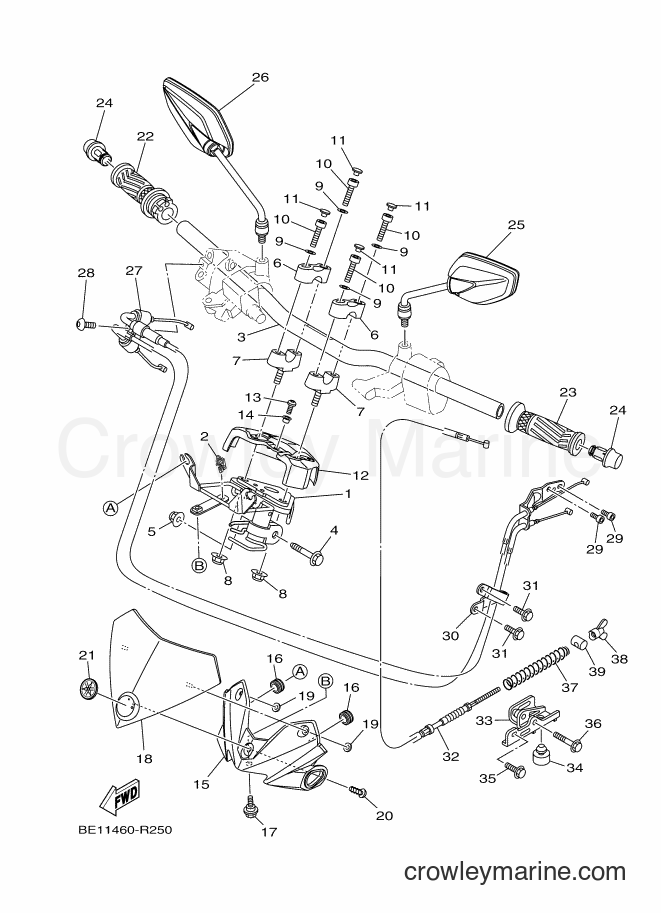 Yamaha Motors AL125FC (BE12) [010] - STEERING HANDLE & CABLE