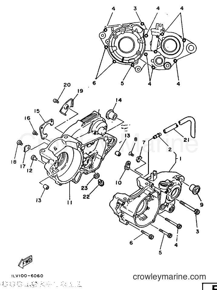 1988 Dirt Bike YZ490 - YZ490 (2WH0) [010] - CRANKCASE