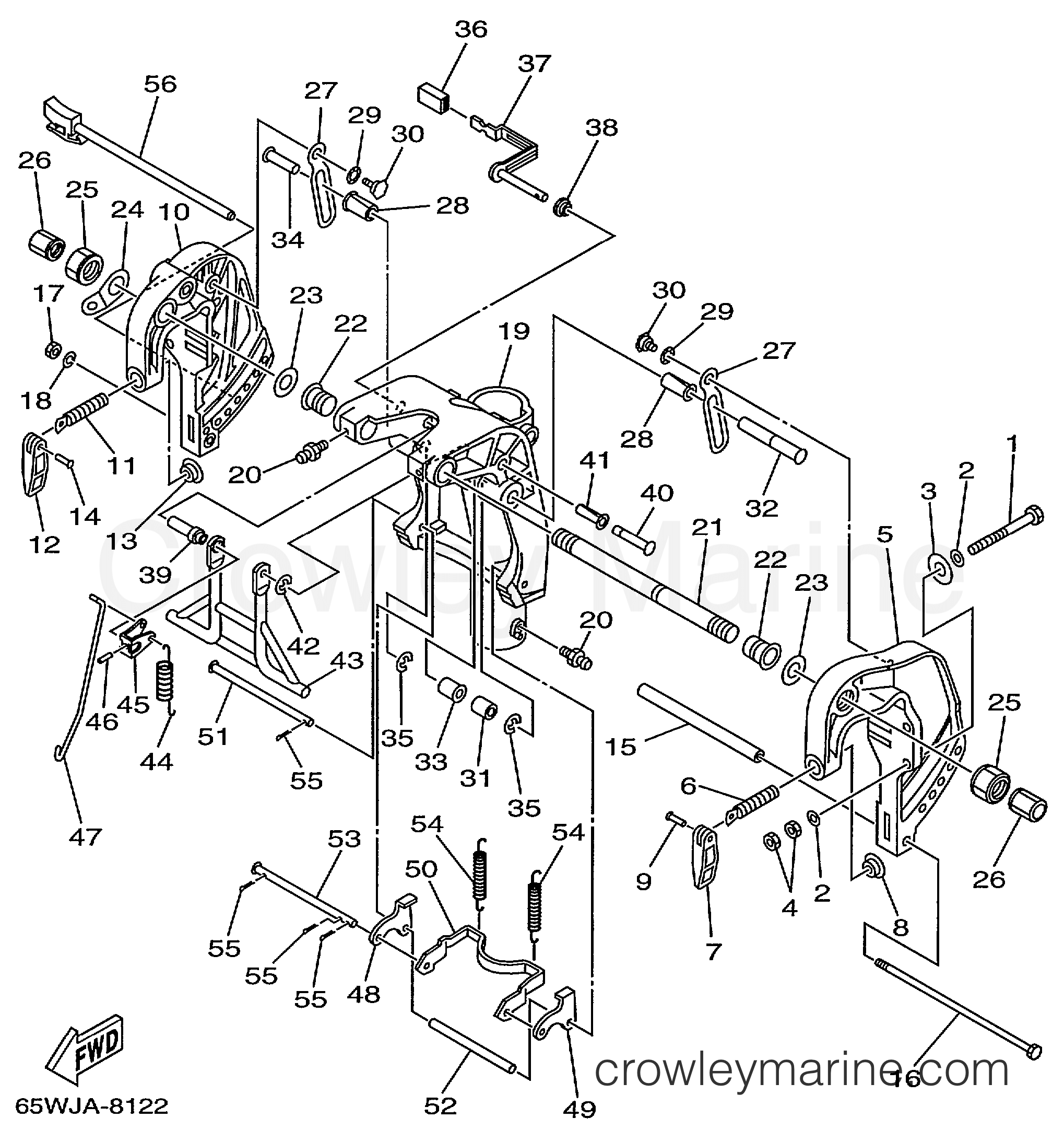 Yamaha Motors F25MSHX - BRACKET 1  MH EH ER