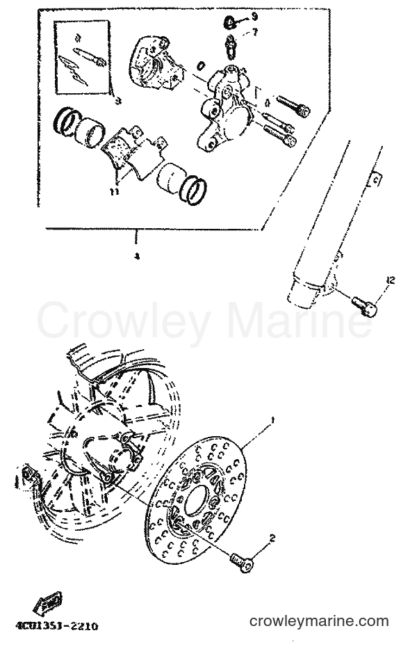 1998 Scooter CW50 - CW50 (4VVH) [010] - FRONT BRAKE CALIPER