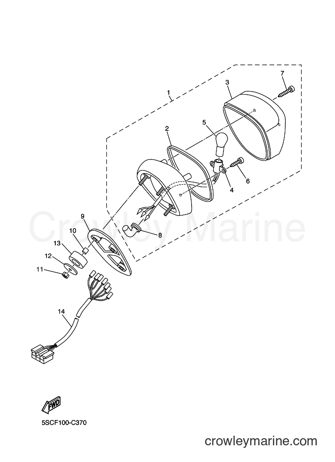 Yamaha Motors XVS650A (1BF3) [010] - TAILLIGHT