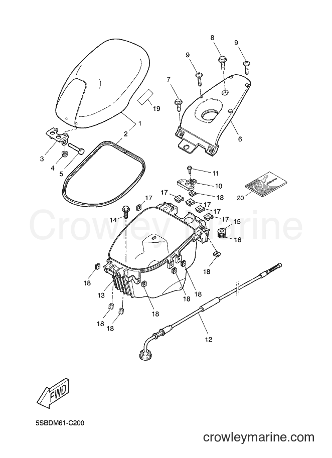 2004 Scooter YQ50L - YQ50L (5SBD) [010] - SEAT & CARRIER