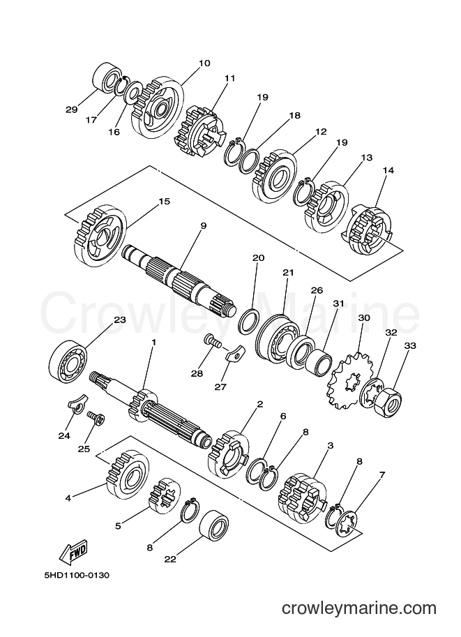2000 Dirt Bike YZ125 - YZ125 (5HD2) [010] - TRANSMISSION