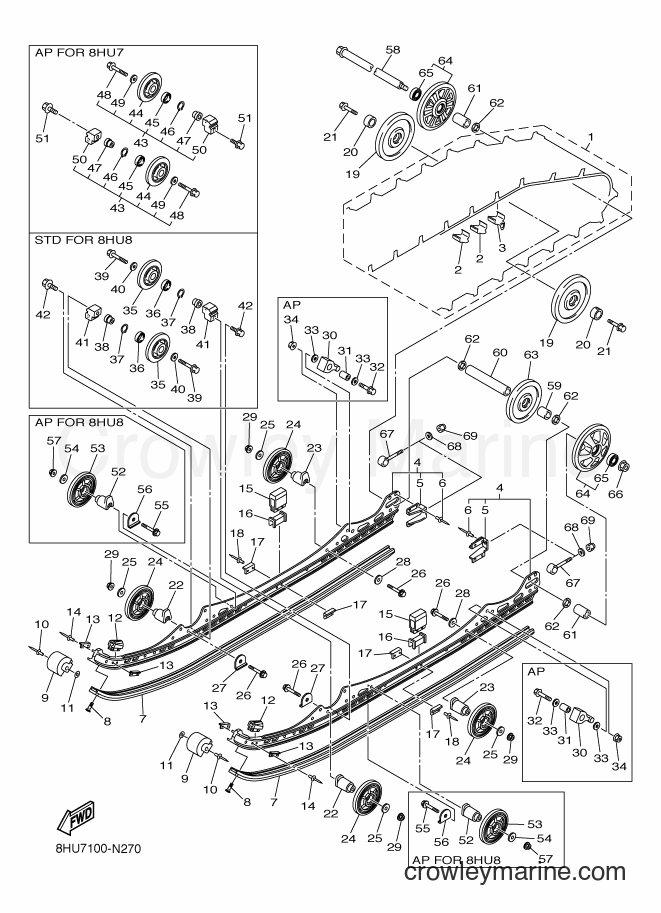2014 Snowmobile RFX10RMS2 - RFX10RMS2 (8HU7) [020] - TRACK SUSPENSION 1