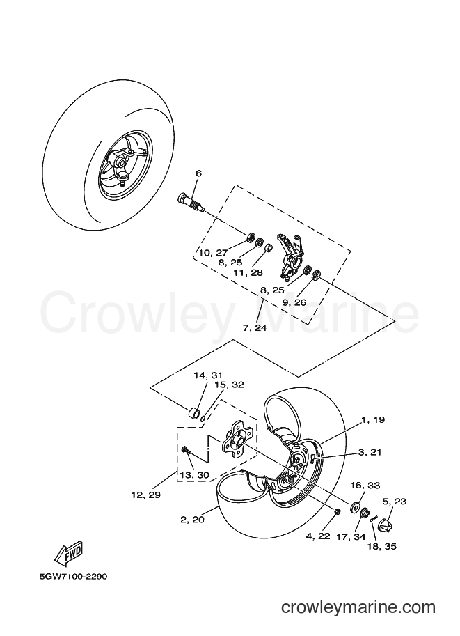 2002 ATV YFM400N - YFM400N (5GW8) [010] - FRONT WHEEL