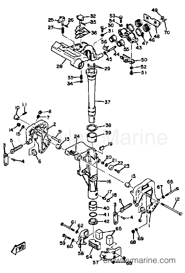 Yamaha Motors FT9.9EXK - BRACKET 1 (FIG 11)