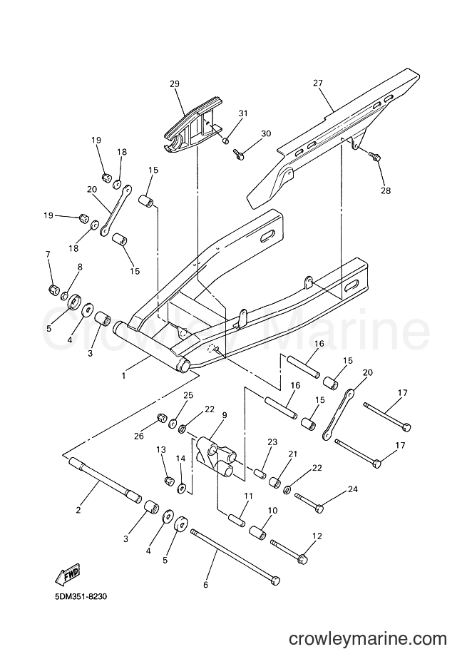 2000 Street Bike FZS600SP - FZS600SP (5DMB) [010] - REAR ARM