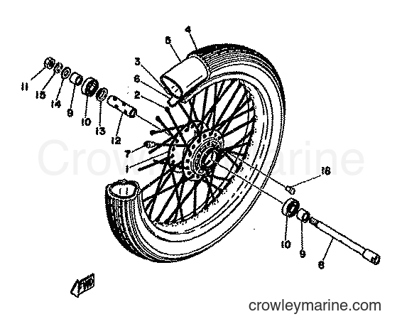 Yamaha Motors TZ350F (3G3) [999] - FRONT WHEEL