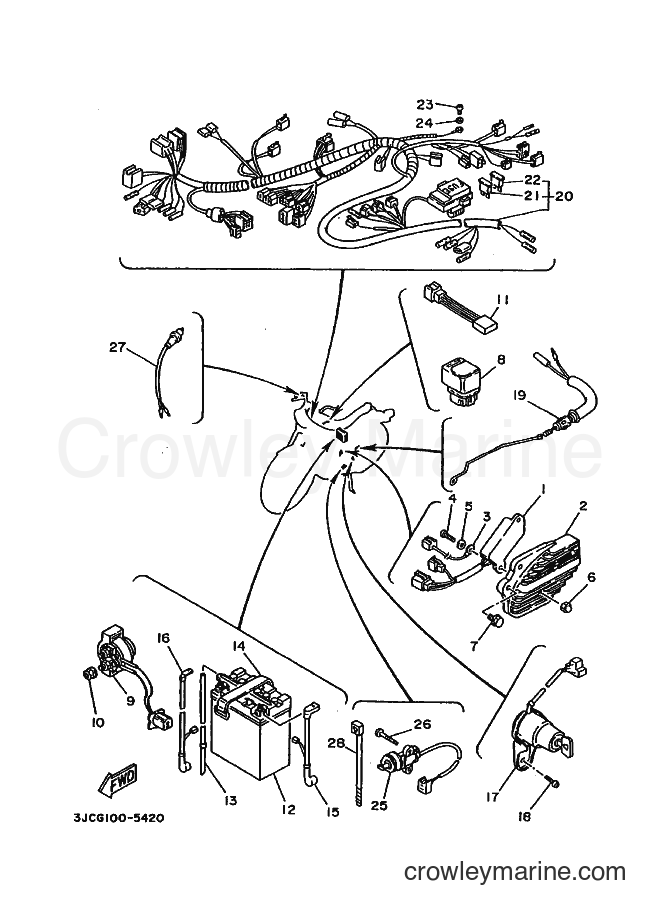 1995 Cruiser XV535S - XV535S (3JCM) [010] - ELECTRICAL 1