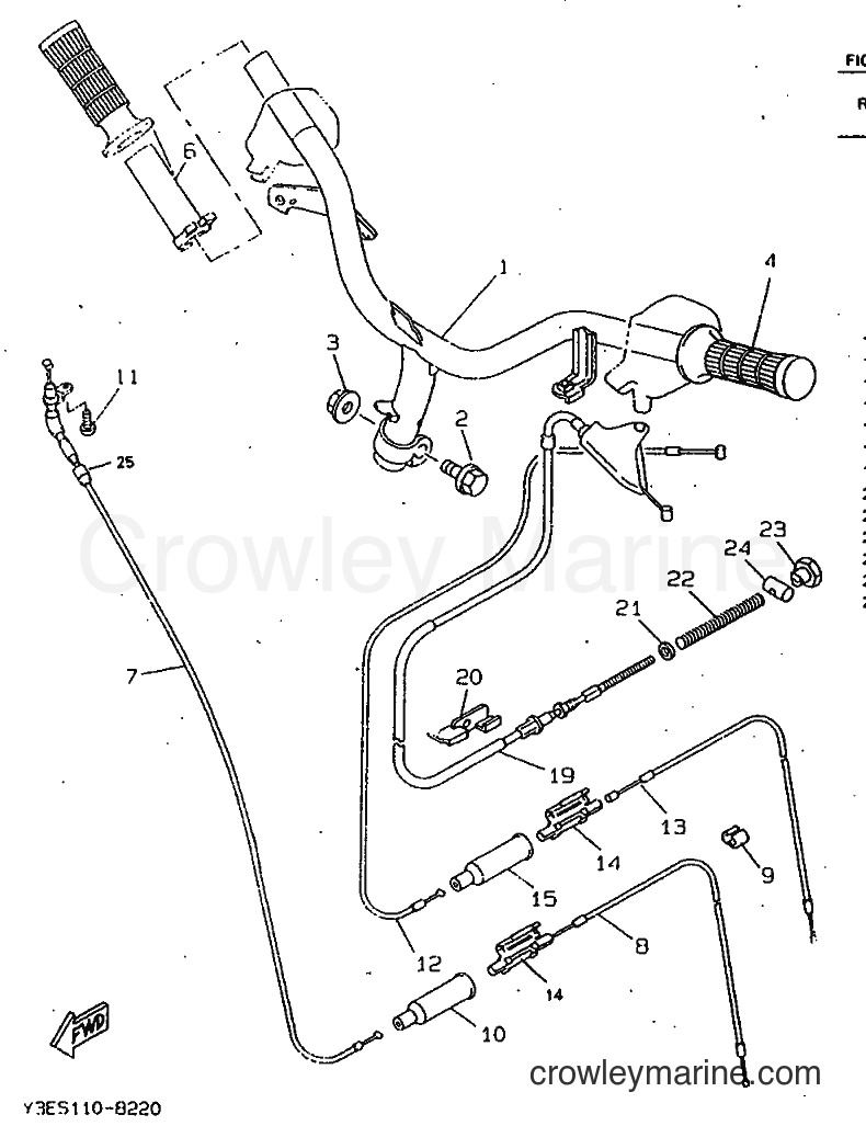 1998 Scooter CW50 - CW50 (4VVH) [010] - STEERING HANDLE & CABLE