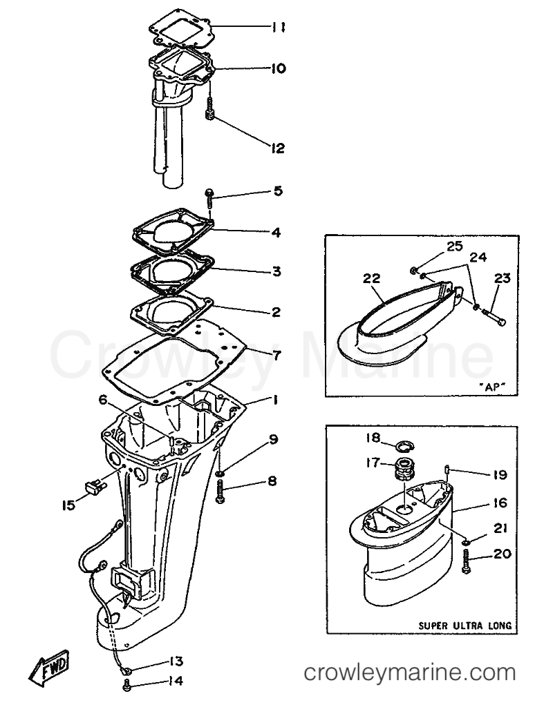 Yamaha Motors 9.9D (6E7) [999] - UPPER CASING