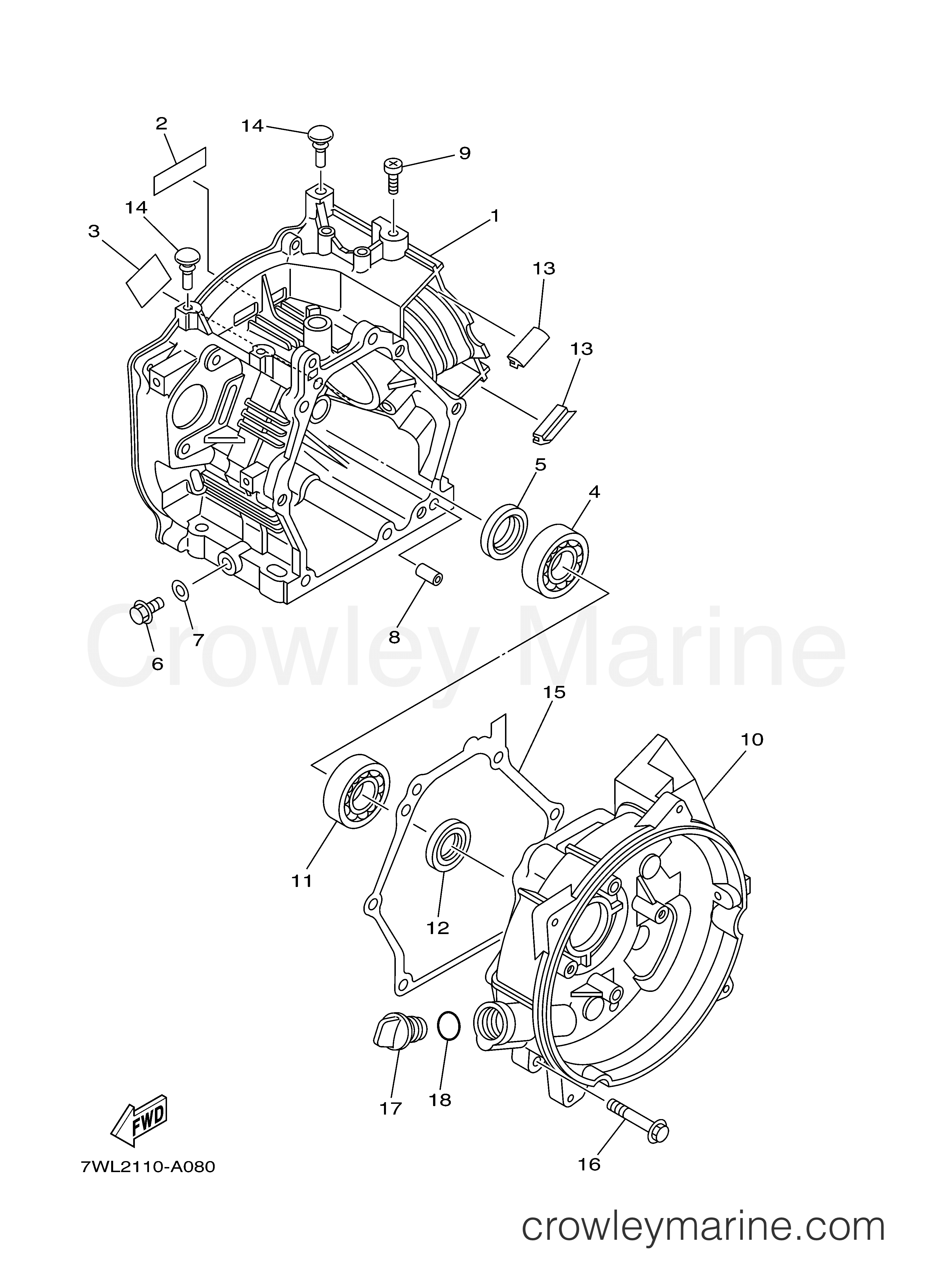 Yamaha Motors EF3000ISEB - CRANKCASE