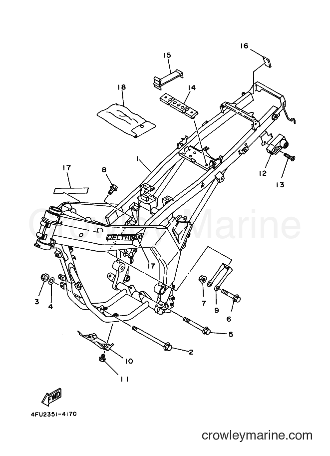 2000 Dirt Bike TDR125 - TDR125 (5AN8) [020] - FRAME