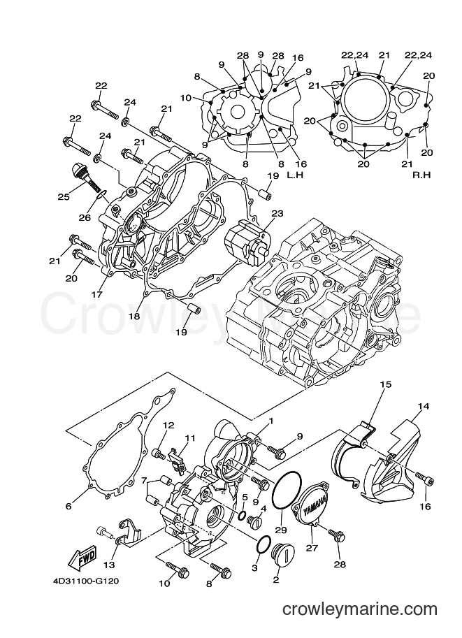 2010 ATV YFM250R - YFM250R (33B4) [010] - CRANKCASE COVER 1