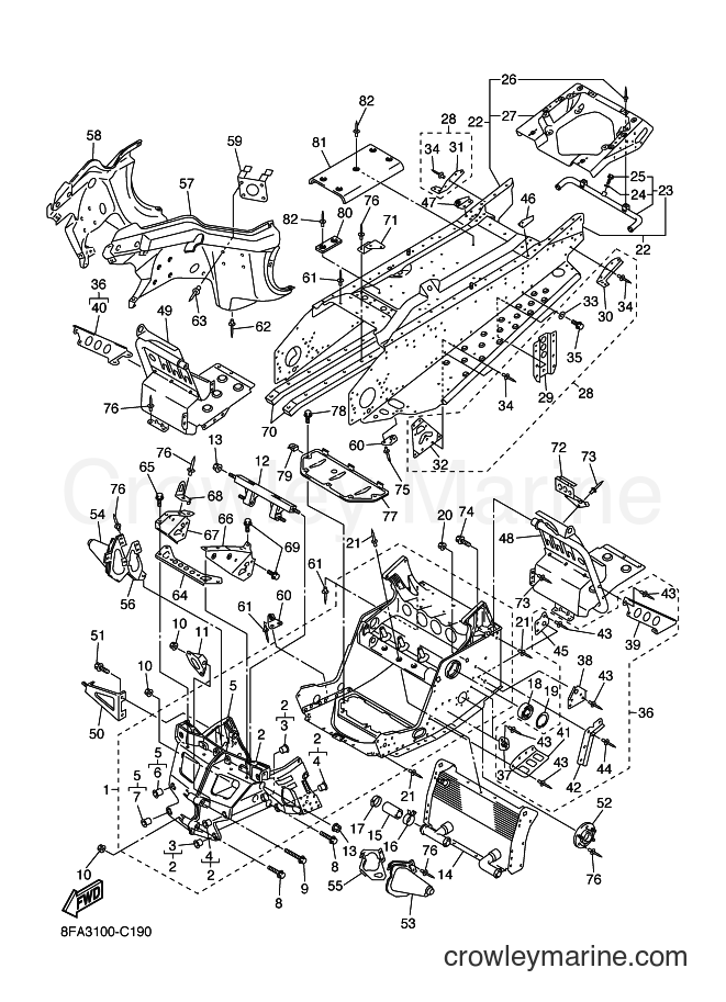 Yamaha Motors RX10RS (8EW4) [010] - FRAME