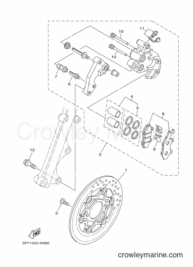 2010 Scooter T135HC - T135HC (5P72) [020] - FRONT BRAKE CALIPER