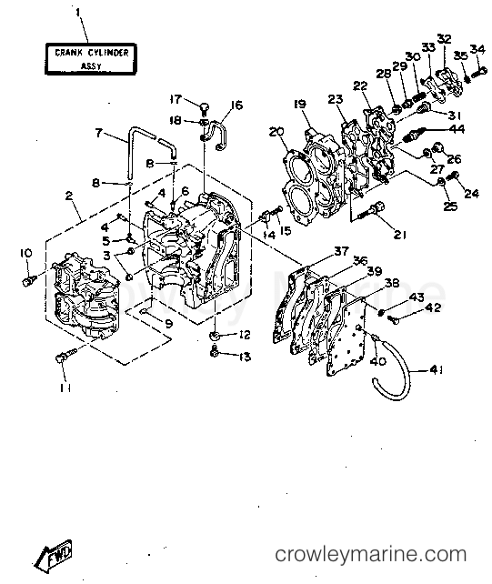 Yamaha Motors C40PLRR - CYLINDER CRANKCASE