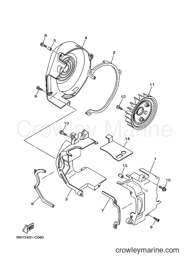 2009 Scooter AT115 - AT115 (1P7B) [010] - AIR SHROUD & FAN