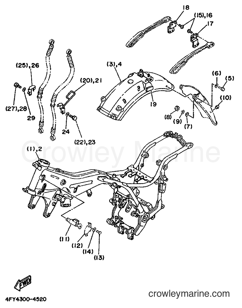 1995 Cruiser XV1100 - XV1100 (3LP9) [999] - ALTERNATE FOR CHASSIS